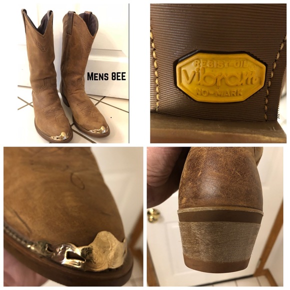 Vintage Vibram leather Cowboy boots - Picture 2 of 8